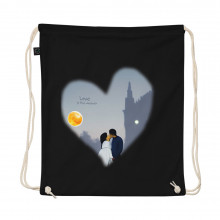 "Love is the answer" Organic cotton drawstring bag